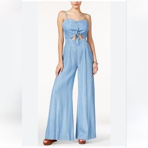 GUESS Leila Palazzo Chambray Jumpsuit